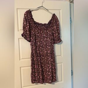 Old Navy Floral Mini Dress - Pink and Black